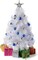 Small Xmas Decor with Lights and Star Treetop - DIY Tabletop ( White) 12.6"D x 12.6"W x 23"H